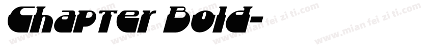 Chapter Bold字体转换